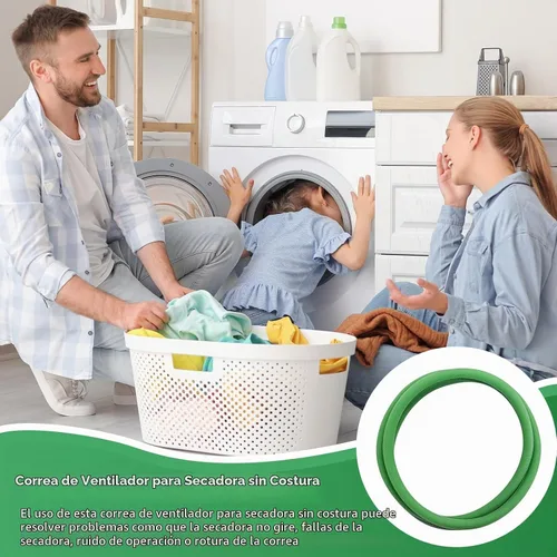 Vista 6 de Correa compacta portátil inconsútil del ventilador del secador de la correa gruesa verde incons