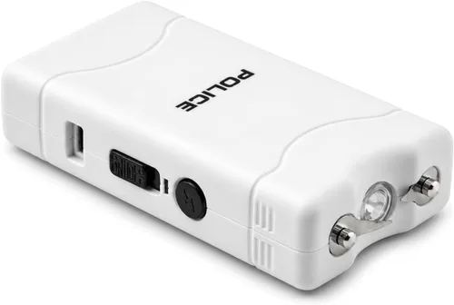 Vista 2 de Police Stun Gun Burn Pepper Spray Combo Mujeres Hombres Autodefensa - 800 Blanco