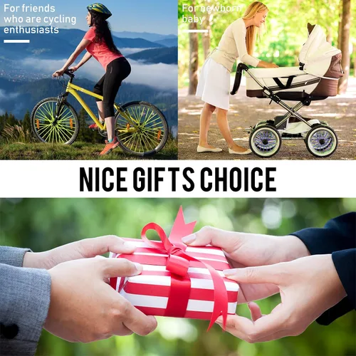 Vista 7 de Tallew 216 piezas de fundas para radios de bicicleta, decoraciones para llantas de motocicleta, bicicleta, silla de ruedas, accesorios para llantas