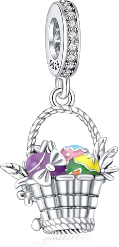 Vista 131 de Dijes de plata de ley 925 de dibujos animados de pato, ratón, oso, elefante, dragón chino, cuentas colgantes para pulseras y collares, joyería