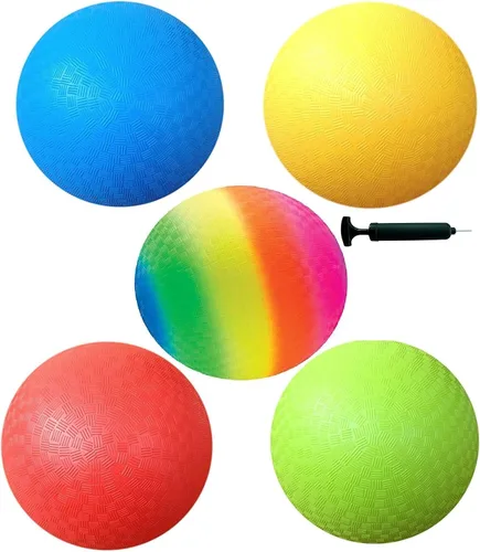 Vista 3 de Toys+ Juego de pelotas de juego de 8.5 pulgadas, tamaño oficial para Dodge Ball, Kick Ball, cuatro cuadradas, bomba gratis