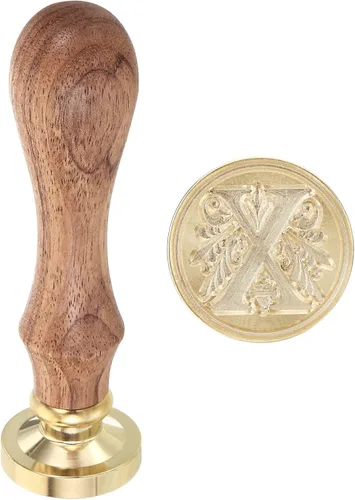 Vista 24 de PATIKIL Sello de cera del alfabeto S, sello de cera de sellado de letra inicial, clásico retro, 0.98 pulgadas, cabeza de latón retro extraíble