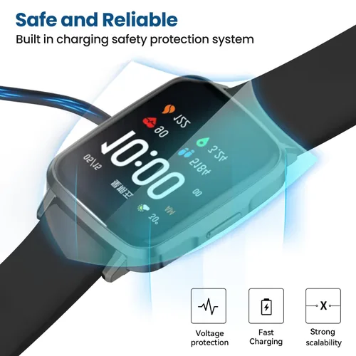Vista 4 de Adaptador magnético de 2 pines para reloj inteligente, compatible con Willful YAMAY Letsfit Letscom Fitpolo Lintelek VeryFitPro SW021 SW023 SW025