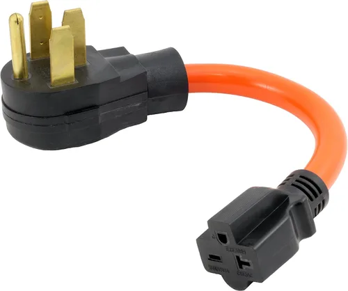 Vista 8 de AC WORKS RV/Range/Generator 14-50 Enchufe de 50 amperios a 6-20R 15/20Amp 250Volt Adaptador (A 6-20 Compacto)