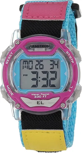 Vista 8 de Armitron Reloj deportivo unisex con cronógrafo digital con correa de nailon, 45-7004
