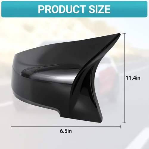 Vista 4 de Tutor Auto Tapas de Cubierta para Espejo Retrovisor Compatibles con BMW F20 F22 F30 F31 F32 F33 F36 F87 M2 X1 E84 328i 330i 335i 428i 435i Lado