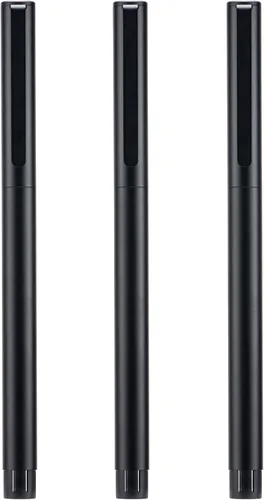 Vista 9 de Juego de 3 bolígrafos estilográficos Jinhao 65 color negro, iridio ultra fino, punta extrafina y fina, bolígrafo de escritura suave con juego
