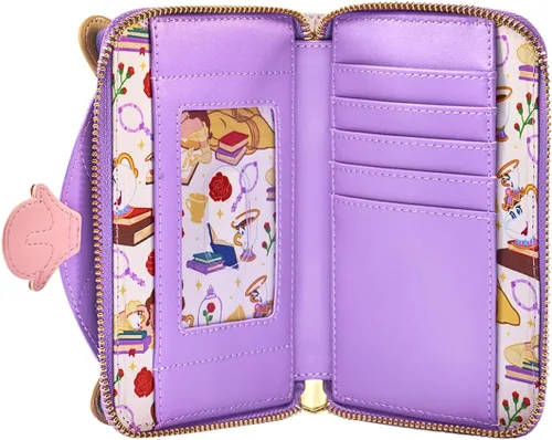 Vista 4 de Loungefly Disney La Bella y la Bestia - Cartera de Mrs Potts y Chip exclusiva de Tienda