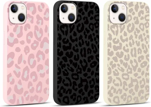 Vista 22 de Paquete de 3 Lindas Fundas con Estampado de Guepardo para iPhone 7/8/SE 2020/SE 2022 de 4.7", Fundas de Diseño Estético de Leopardo de Silicona