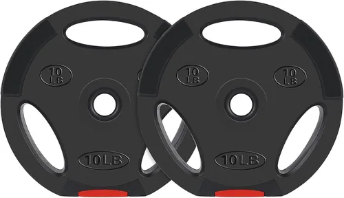 Vista 7 de Signature Fitness Vinyl Standard Plate Weight Plate for Strength Training and Weightlifting, Multiple Sizes