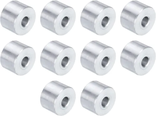 Vista 22 de uxcell 10 piezas de espaciador de aluminio con 1/2" de diámetro interno x 1" de diámetro exterior x 1" de longitud, con acabado liso, espaciador