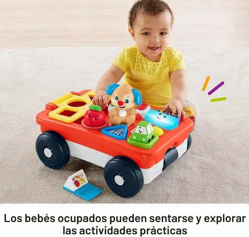 Vista 3 de Fisher-Price - Laugh & Learn Pull & Play Learning, vagón de reir y aprender, de halar y jugar, Multicolor