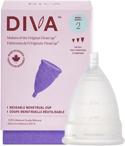 Vista 10 de Copa Diva - Copa de silicona de grado médico para el cuidado del período - Copa menstrual reutilizable - Hasta 12 horas de uso continuo - Modelo 0