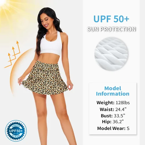 Vista 2 de WOWENY Falda de tenis plisada para mujer con bolsillos, cintura alta, faldas de golf, faldas atléticas, faldas de entrenamiento para correr, faldas