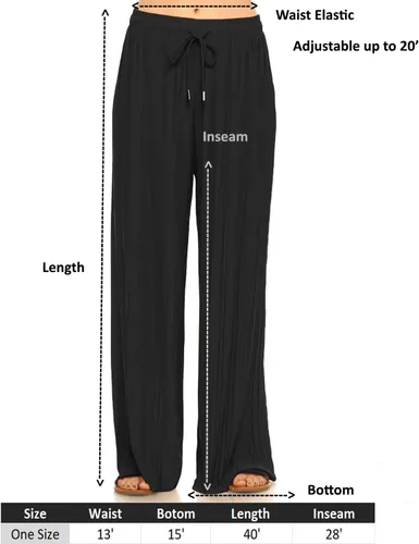 Vista 4 de Pantalones Palazzo para mujer, pantalones culottes sólidos y a rayas