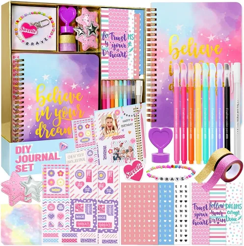 Vista 8 de Nollh DlY Journal Kit for Girls Scrapbook Gifts for 8-12 Year Old Girl