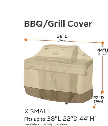 Vista 2 de Classic Accessories Cubierta para parrilla de barbacoa de 38 pulgadas resistente al agua Veranda
