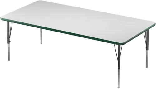 Vista 14 de Correll - Mesa rectangular de 24 x 36 pulgadas, mesa de actividades superior de borrado en seco, altura ajustable (19 a 29), laminado de alta