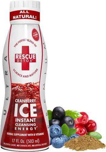 Vista 10 de Rescue Detox ICE - Sabor a arándano - 32oz - Máxima fuerza