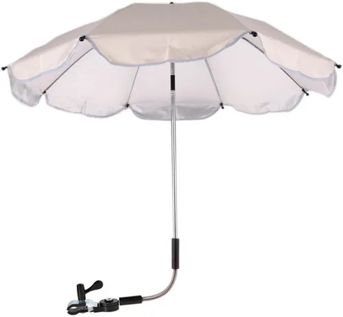 Vista 6 de Paraguas para sombrilla y sombrilla, cubierta de toldo de lluvia para cochecito de bebé, silla de ruedas, protección contra rayos UV Rosado