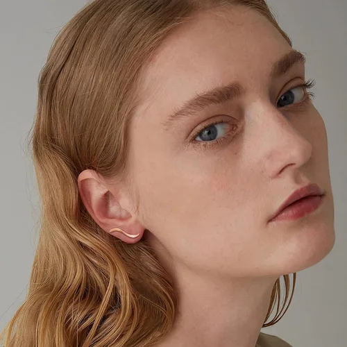 Vista 4 de FIBO STEEL Aretes para mujer