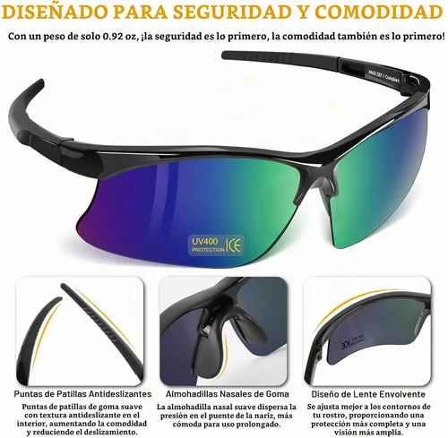 Vista 4 de OXG Safety Glasses with Adjustable Straps, ANSI Z87.1 Protective Eyewear, UV400 Anti-Scratch Work Glasses for Men Women