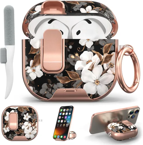 Vista 17 de Funda para Apple AirPods Pro 3 2025 con bloqueo de seguridad y soporte para negro - p