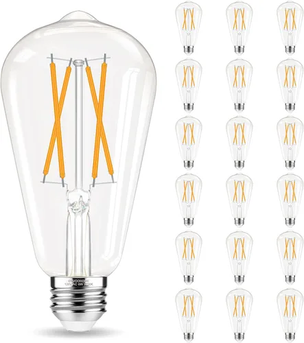 Vista 9 de GvvooHome Bombillas LED Edison, bombilla E26 equivalente a 60 vatios, no regulable, blanco frío 4000 K, bombillas vintage ST58, 90+ CRI, 6 W 600 LM