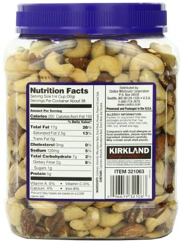 Vista 2 de Signature's Kirkland Fancy - Nueces mixtas (80 onzas)
