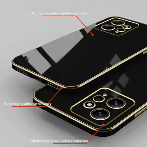 Vista 4 de Compatible con Redmi Note 12 4G Funda Silicona Rosa, Chapado para Xiaomi Redmi Note 12 4G Funda de teléfono a prueba de golpes Funda delgada y suave