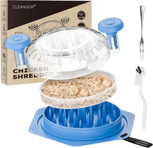 Vista 14 de Cleangor Herramienta de trituración de pollo Twist Grande, trituradora de carne libre de BPA con mango ergonómico, herramienta de trituración