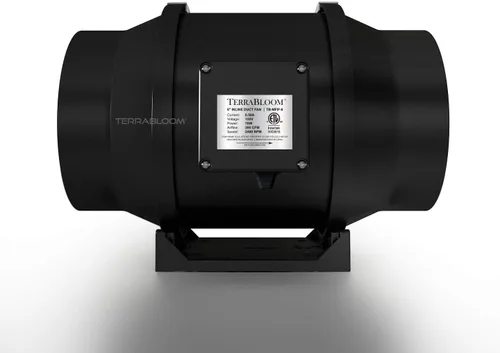 Vista 4 de Ventilador de conductos con regulador de velocidad integrado para admisión y escape de TerraBloom