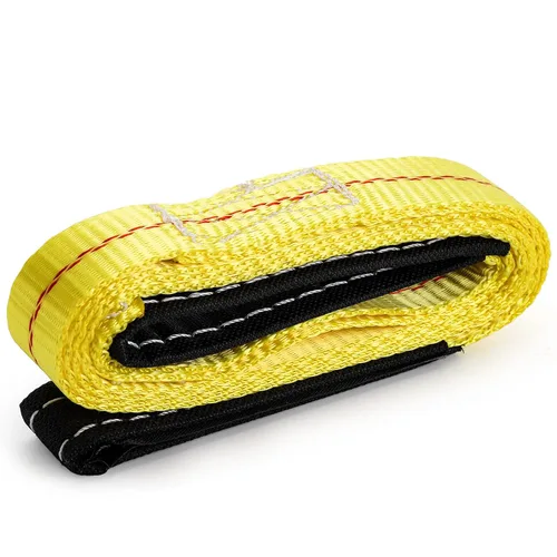 Vista 5 de TOPZEA Paquete de 4 correas de elevación de 6 x 1 pulgada, correas de remolque de nailon duraderas con 2 trabillas anchas y planas, correa