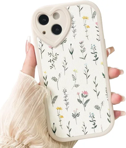 Vista 37 de Lovmooful Funda para iPhone 13 con diseño de oso lindo floral con lente de flor (Bear Flower)