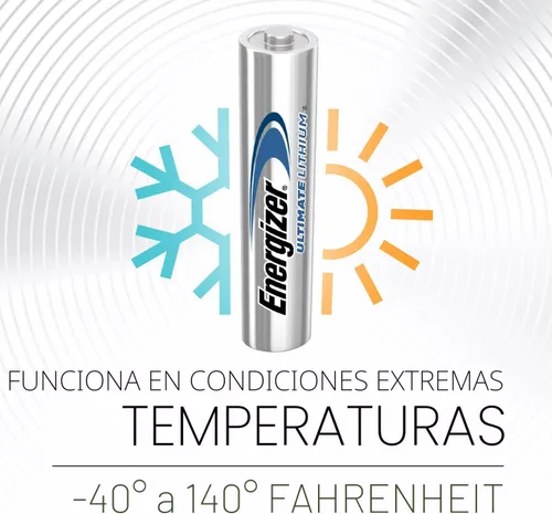 Vista 8 de Baterías AAA de Energizer, Triple A de litio, 4 unidades (paquete de 2)