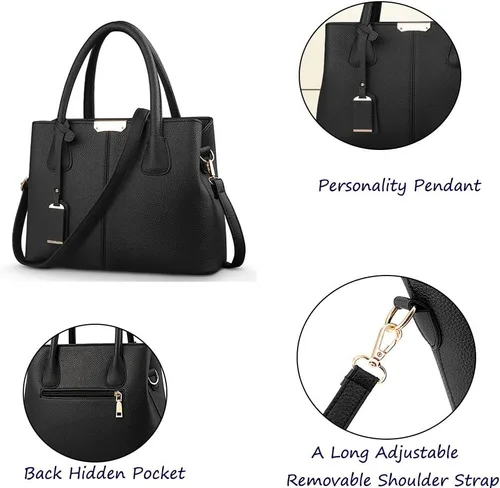 Vista 7 de Bolso de mano con clase para mujer, bolso de mano con asa