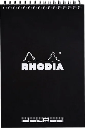 Vista 5 de Rhodia Bloc de notas encuadernado con alambre, A4, punto - negro (185039C)