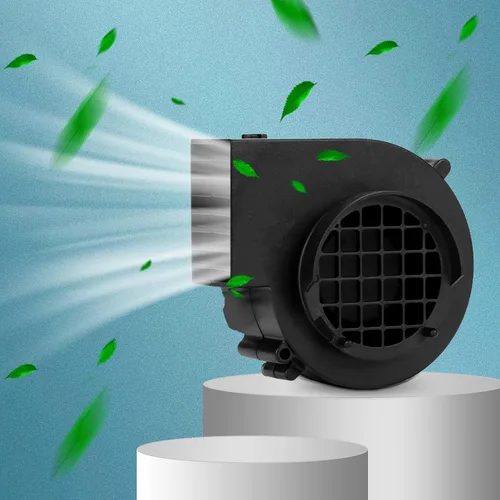 Vista 2 de Soplador de aire para inflables de 12V 1.2A con ventilador de repuesto de 3 luces LED para decoración inflable de jardín, patio, Halloween, Navidad