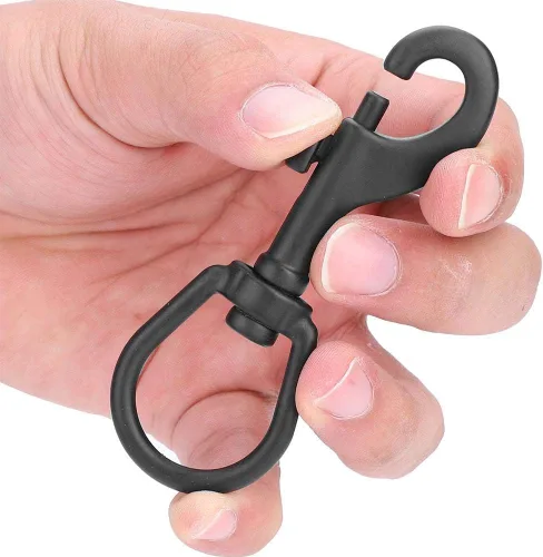 Vista 7 de Tbest Perno de doble extremo de acero inoxidable Gancho de presión de ojo giratorio Kit de gancho de perno de buceo (3.937 in negro)