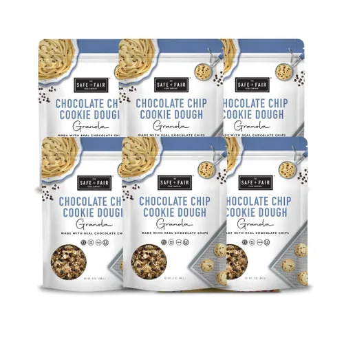 Vista 7 de Safe + Fair All American Granola – Snack sin gluten y vegano – Avena integral con fresas reales, arándanos y arándanos rojos – Sin OMG, kosher, sin