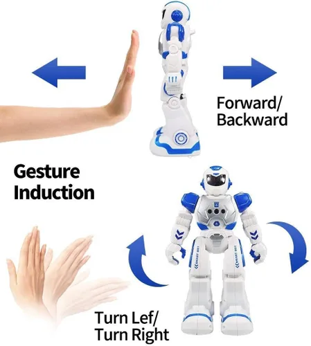 Vista 3 de Robot de control remoto para niños, sensor de gestos intelectuales, robots programables con controlador infrarrojo, juguetes de educación temprana