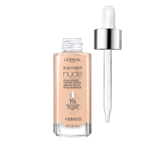 Vista 15 de L'Oreal Paris True Match Nude Hyaluronic Tinted Serum Foundation con 1% de ácido hialurónico, Cool Deep 7.5-8.5, 1 onza líquida