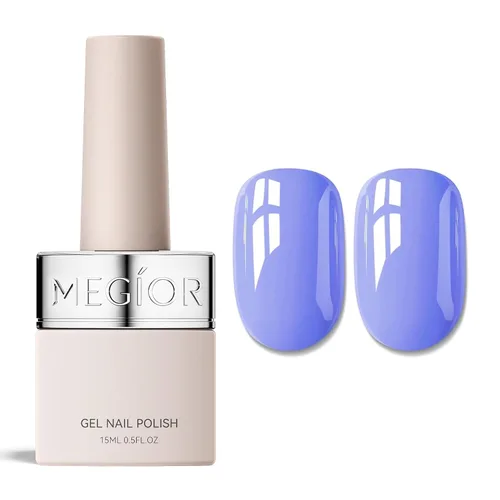 Vista 26 de MEGIOR Esmalte de uñas de gel libre de TPO, 0.5 onzas líquidas, base de gel transparente para remojar la lámpara de uñas LED, capa base de larga