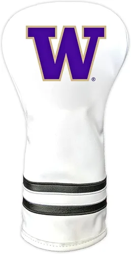 Vista 35 de Team Golf NCAA Blanco Vintage Cubierta para Cabeza de Conductor de Golf, Diseño Ajustado, Diseño Retro