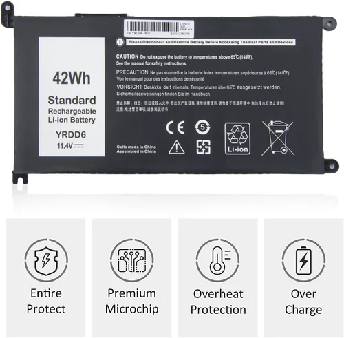 Vista 4 de Batería Amanda 42Wh YRDD6 1VX1H para Dell Inspiron 5482 5485 7586 3583 5491 5591 5481 3310 2 en 1 5593 5480 3493 3793 35822 5581 5584 5590 3584 5493