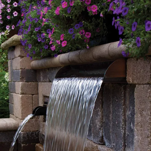 Vista 4 de Atlantic Water Gardens SS12-316 - Derramero de cascada, 12 pulgadas, acero inoxidable