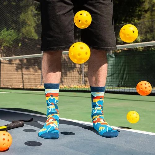 Vista 7 de Lavley Divertidos calcetines de pickleball para adultos, regalos geniales para hombres, mujeres y adolescentes, talla única