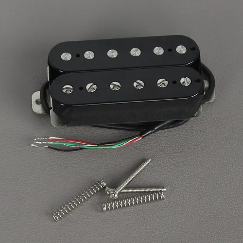 Vista 5 de FLEOR Pastillas de guitarra eléctrica Humbucker de doble bobina de 52 mm Puente de cerámica - Negro