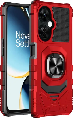 Vista 8 de Funda compatible con OnePlus Nord N30 5G con protector de pantalla, soporte de anillo para montaje magnético de automóvil, grado militar, resistente