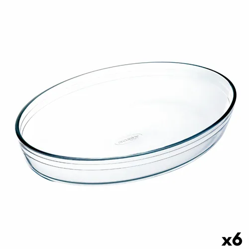 Vista 2 de Fuente para Horno Ô Cuisine Ocuisine Vidrio Transparente Vidrio Ovalada 26,2 x 17,9 x 6,2 cm (6 Unidades)